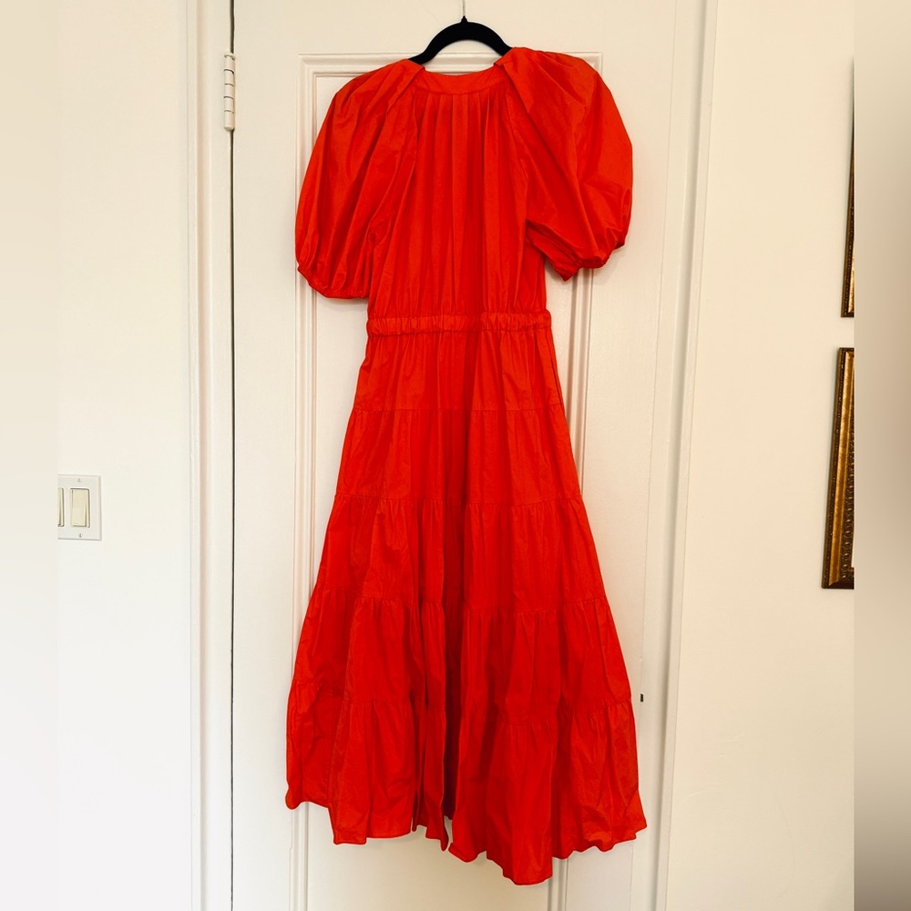 Ulla Johnson Vibrant Orange Midi Dress - image 8